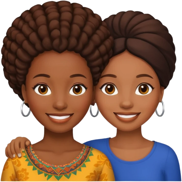 Ma meilleur amie et moi (femme) africaine  emoji