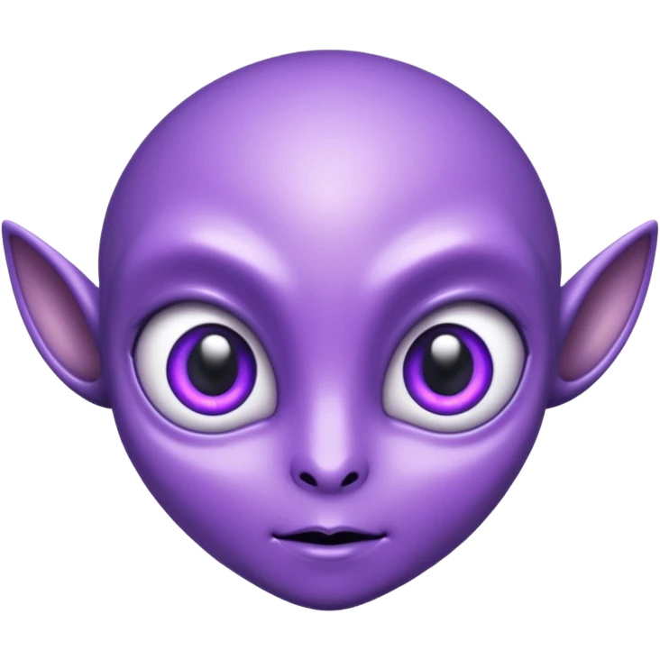glitter purple alien emoji