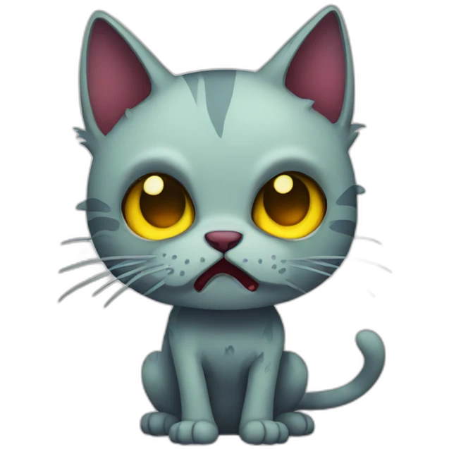 Zombie cat emoji