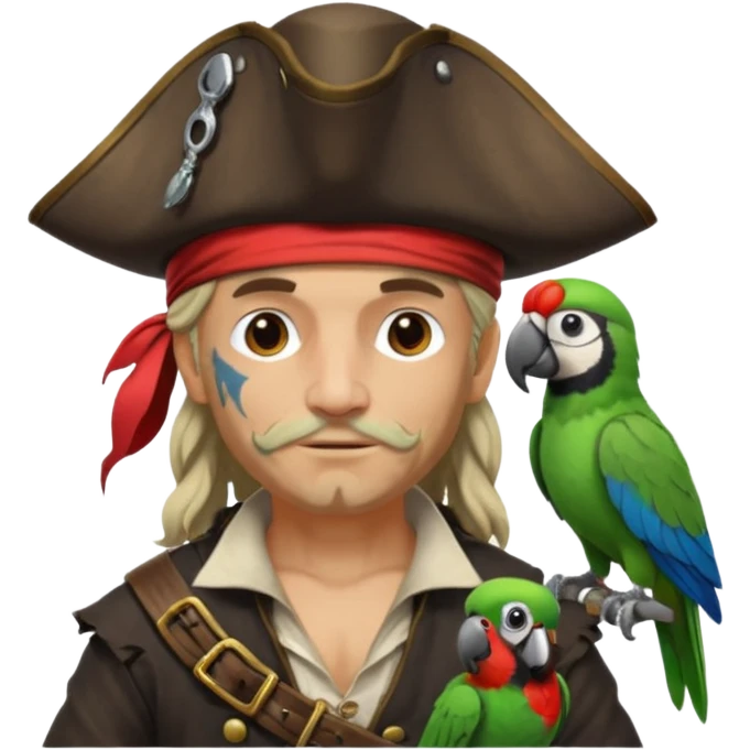 pirate and parrot emoji