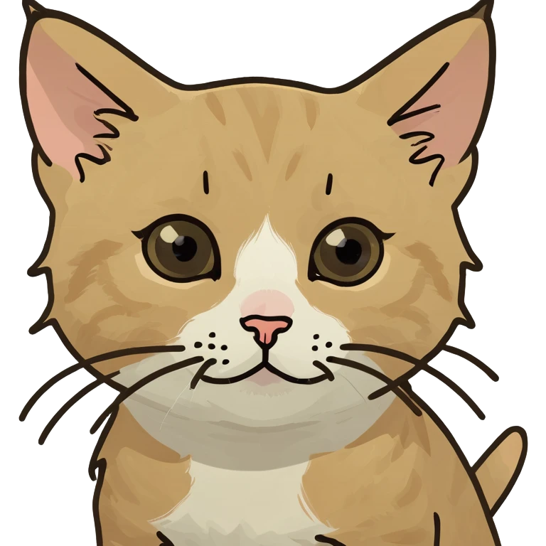 Little kitten eating ramen emoji