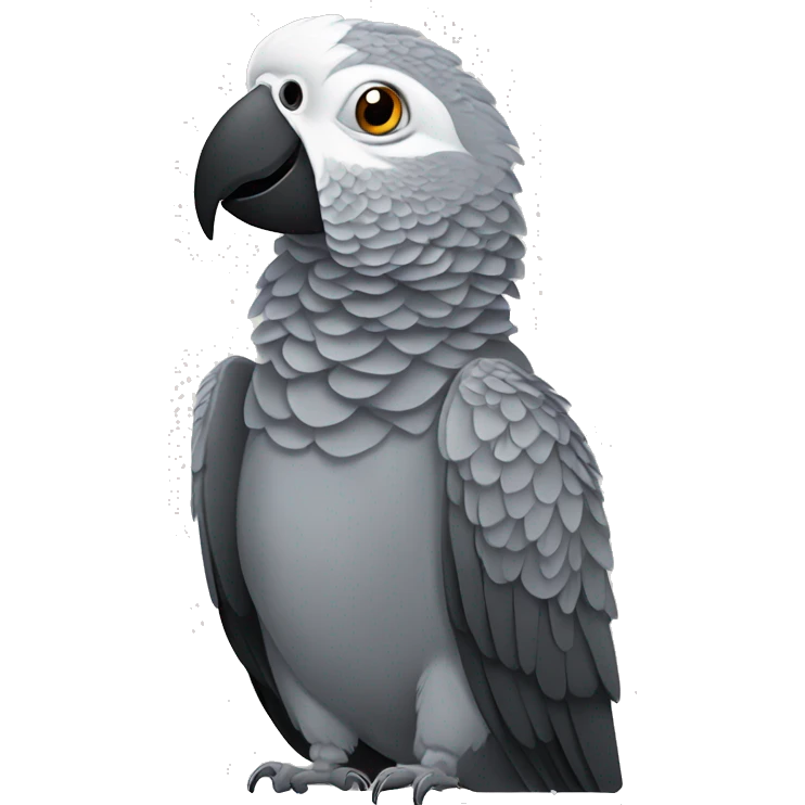 African grey parrot  emoji