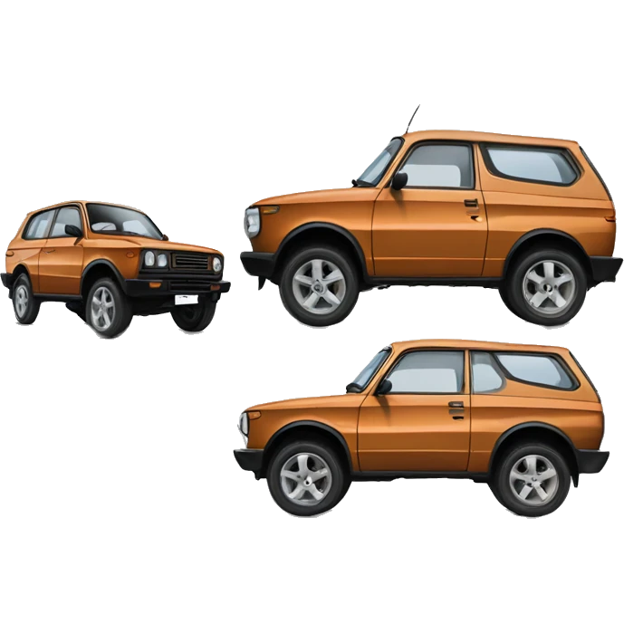 Car lada niva urban ink colored emoji