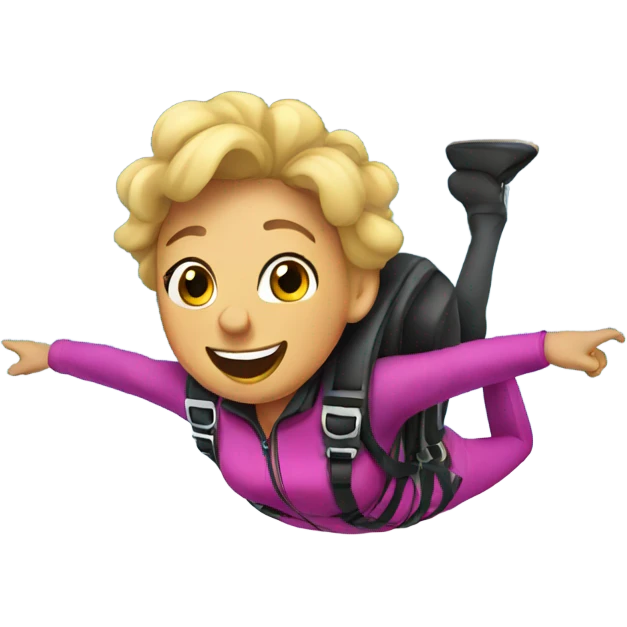 Girl skydiving  emoji