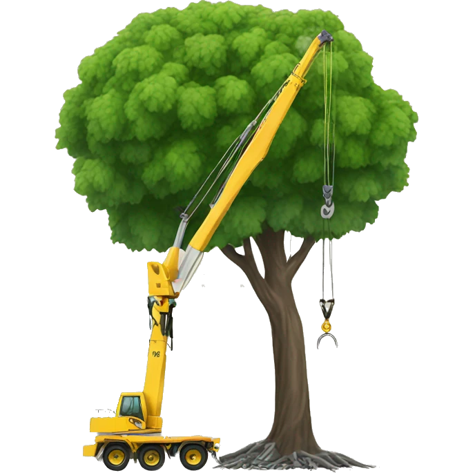 Tree removing crane  emoji