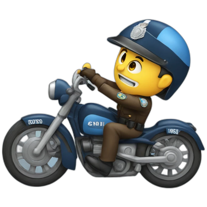 policeman racing emoji