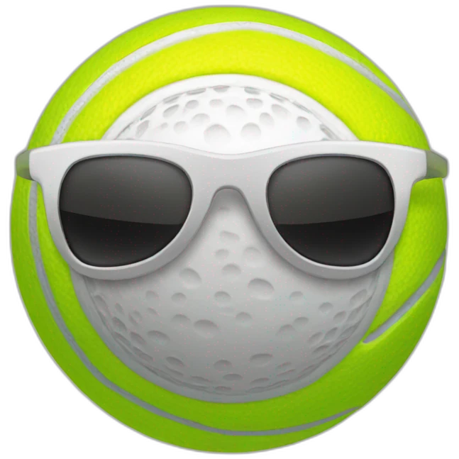 tennis ball in sunglasses emoji