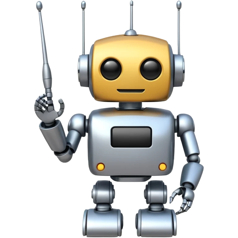 Robot with antana emoji