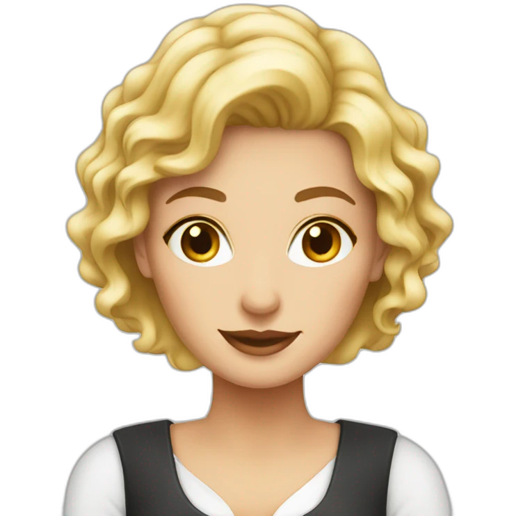 blonde lady barrista emoji
