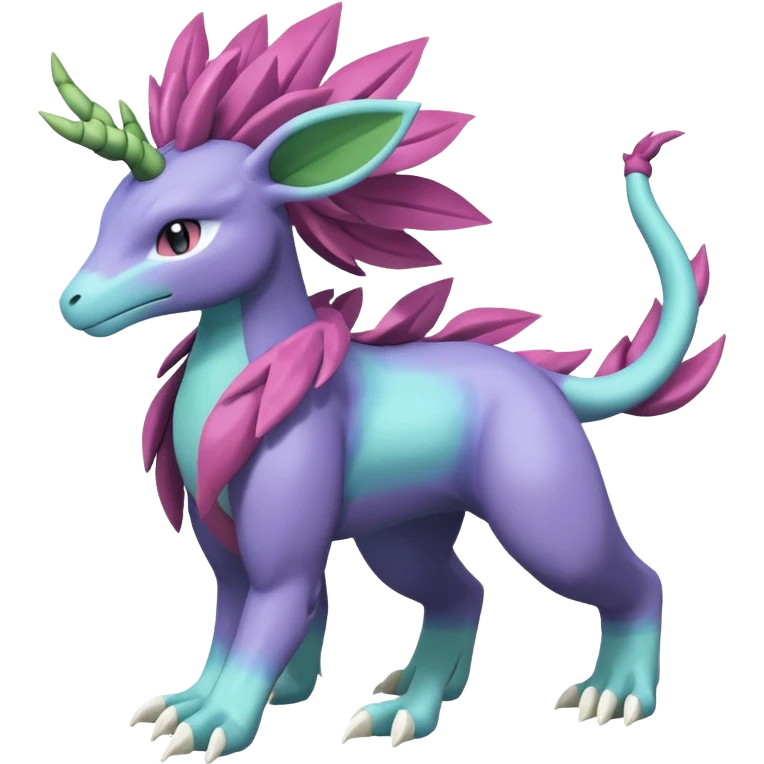 Meganium-Amaura-Suicune-fakemon (full body) emoji