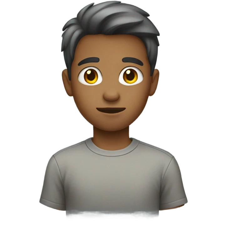 Boy with gray shirt emoji