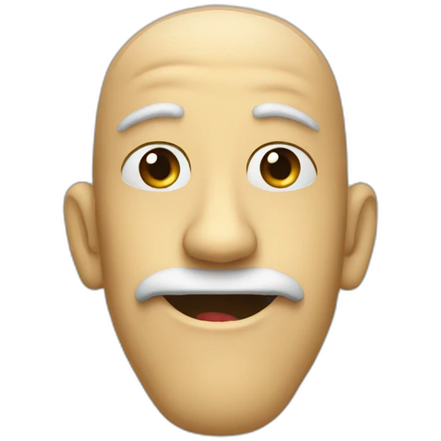 unusually long chin emoji