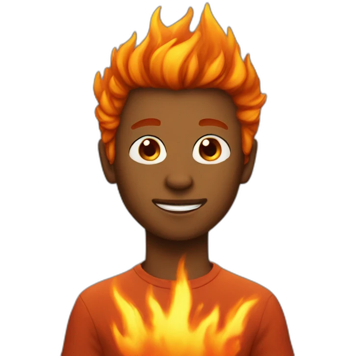 fire-head boy emoji