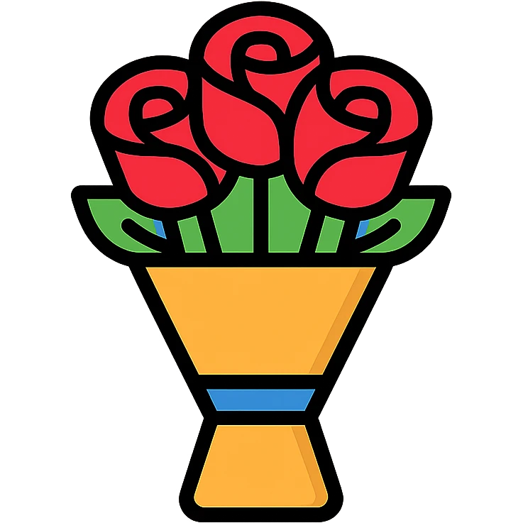 a bouquet of roses emoji