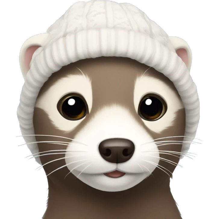 a winter themed ferret emoji