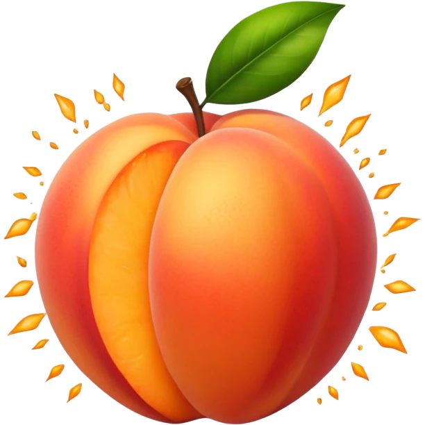 Exploding peach  emoji