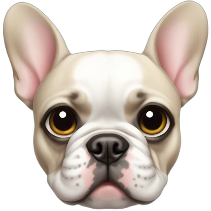 french bulldog with big eyes emoji