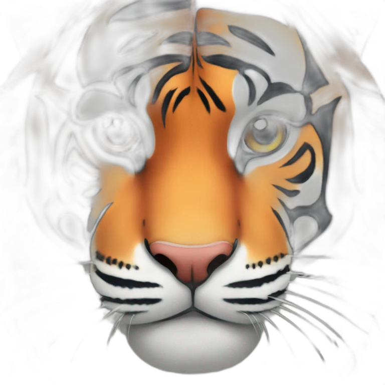 colorful tiger emoji