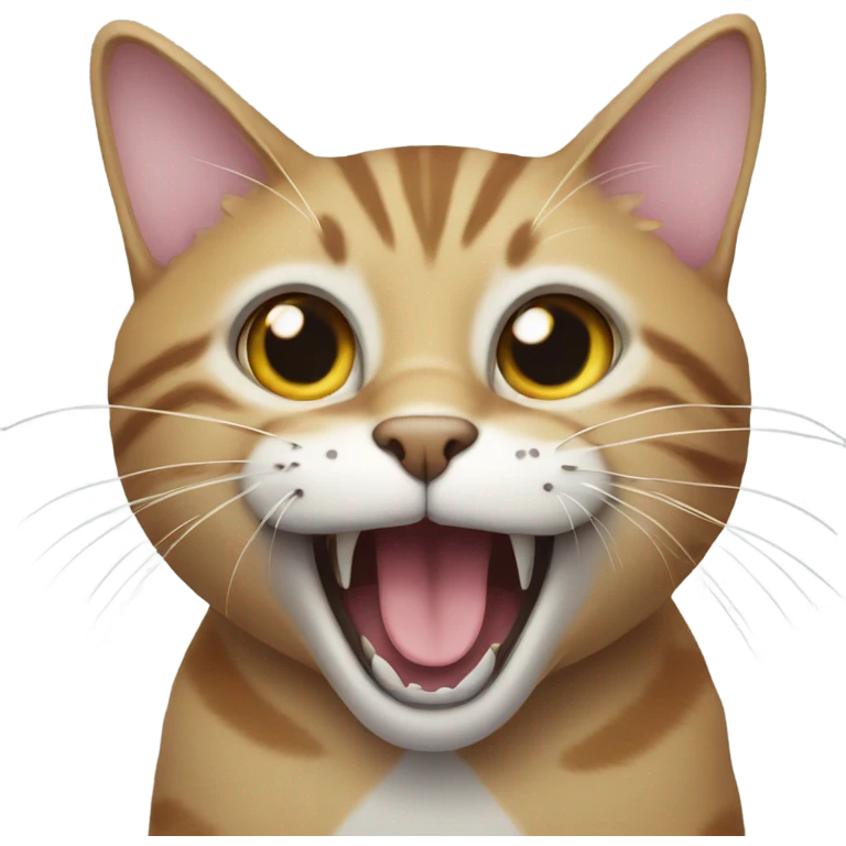 cat with mouth open emoji