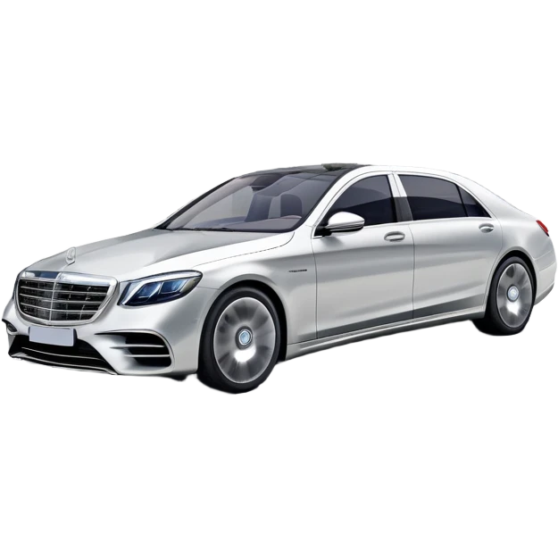 Mercedes-Benz S-Class (2022) – cinematic-realistic Mercedes-Benz S-Class, its sleek silver body cutting through the city streets, a symbol of refinement and prestige. The air suspension glides over uneven terrain, while the driver enjoys the serene comfort of the cabin, surrounded by cutting-edge technology. emoji