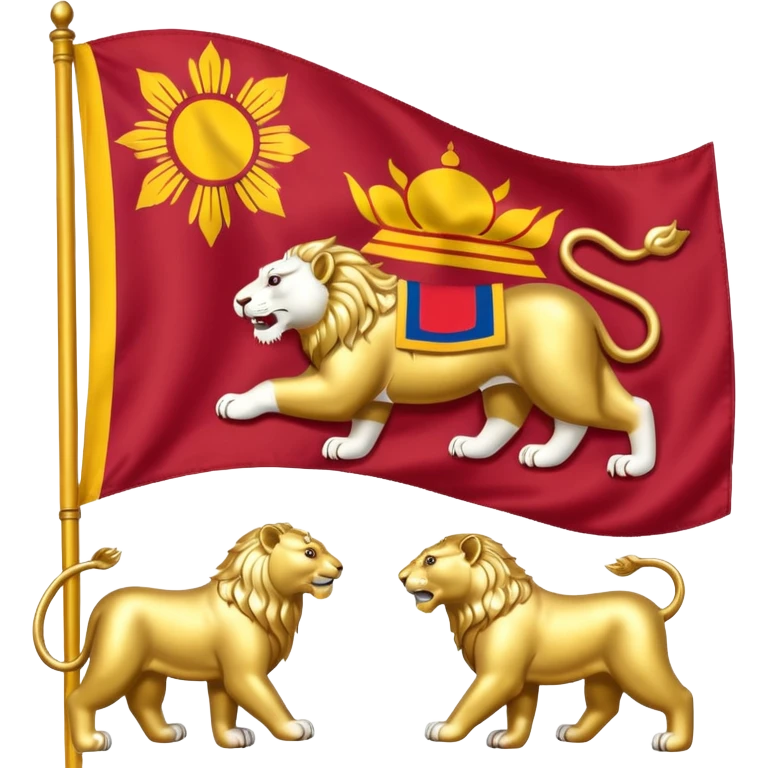 make flag of Tibet add 2 snow lion emoji