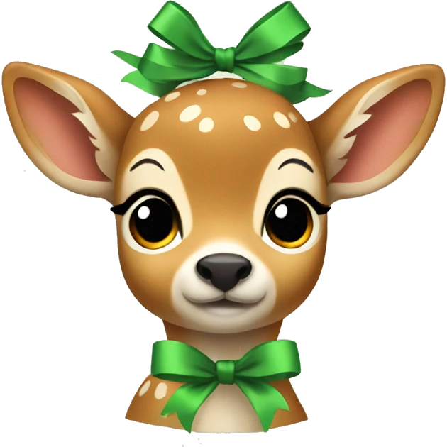 Fawn with ribbon emoji