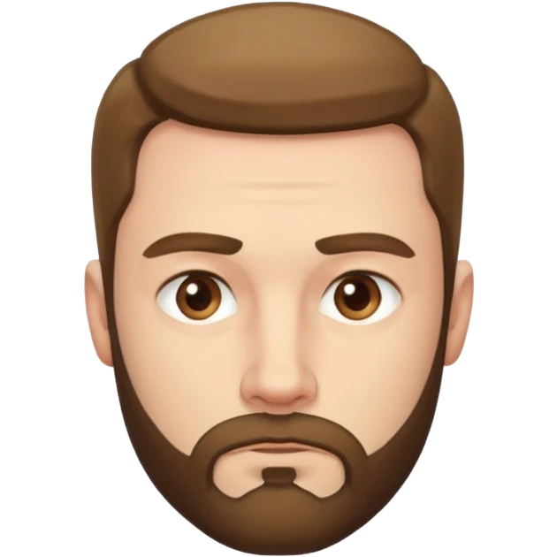 30s male with slight beard, serious expression emoji