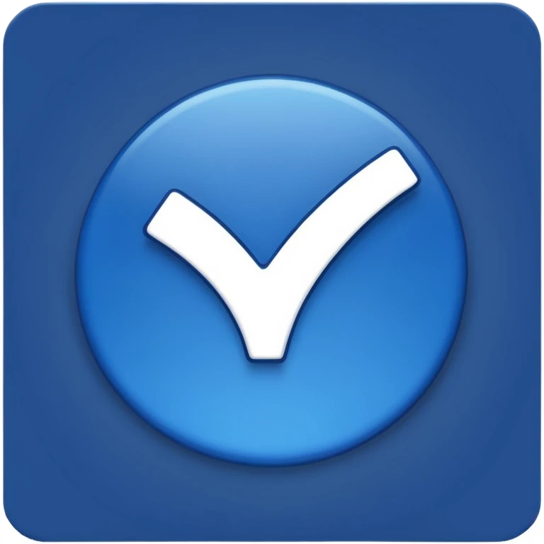 Dark blue checkmark for social media. emoji
