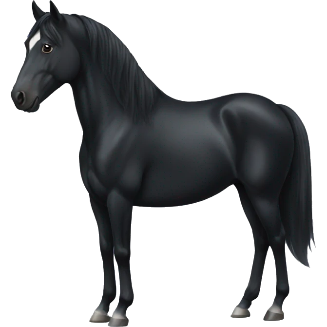 black horse without white emoji