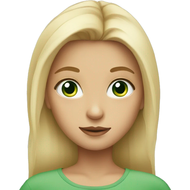 blonde girl with green eyes emoji