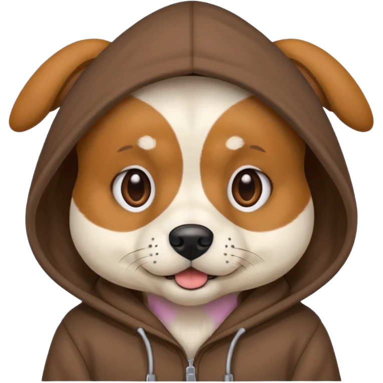 Dog wearing a hoodie emoji