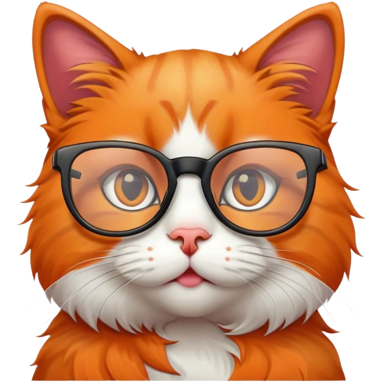 Cat wearing glasses emoji