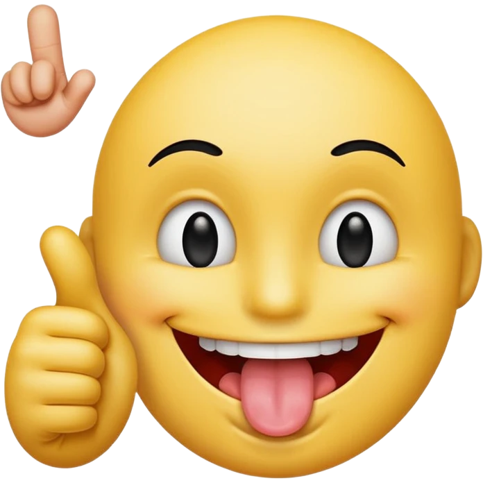 Smiley with the tongue sticking out & thumb & pointer finger together  emoji