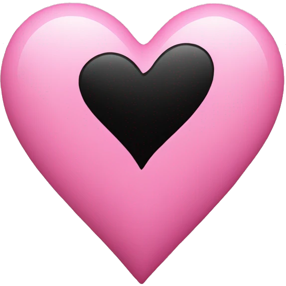 Pink and black heart emoji