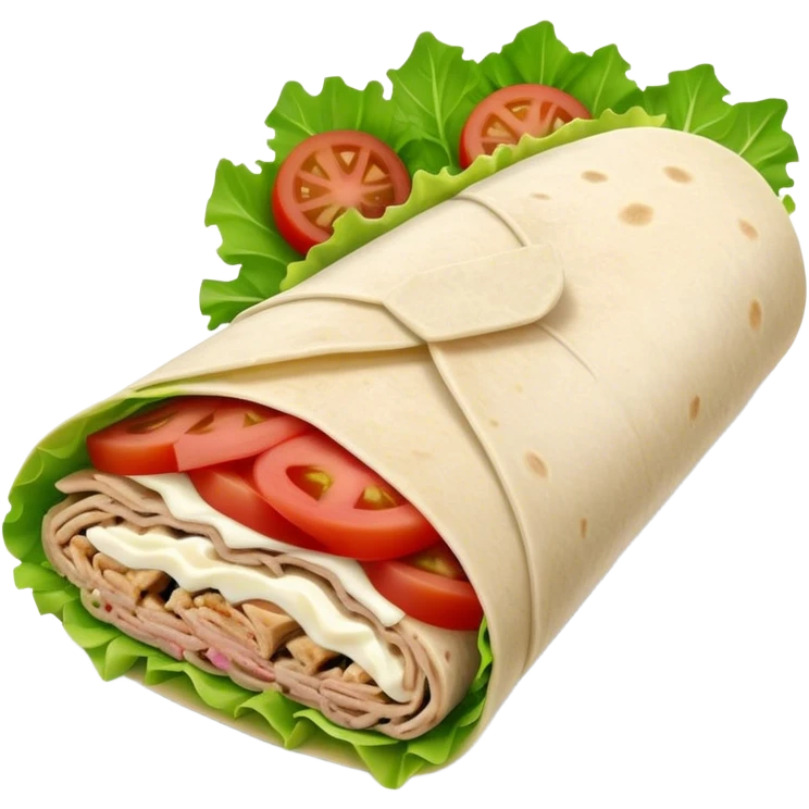 Canned tuna wrap emoji
