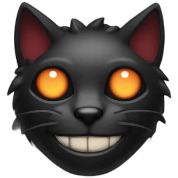 blackcolor dead demon with cat ears redeyes emoji