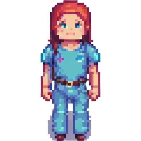 pixel art Counterstrike player model in T-pose, no background, suitable for Discord emoji