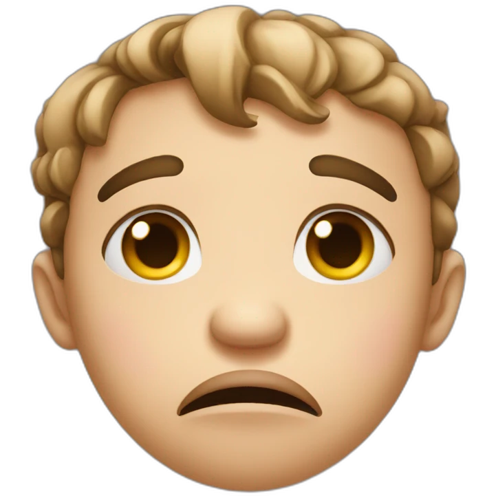 Cute pout sad face emoji