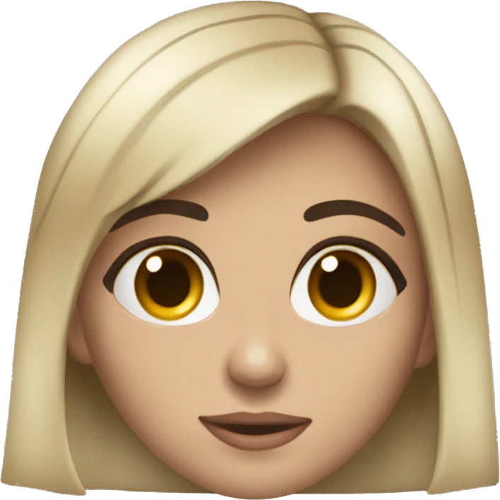Morena clara,olhos castanho,  emoji
