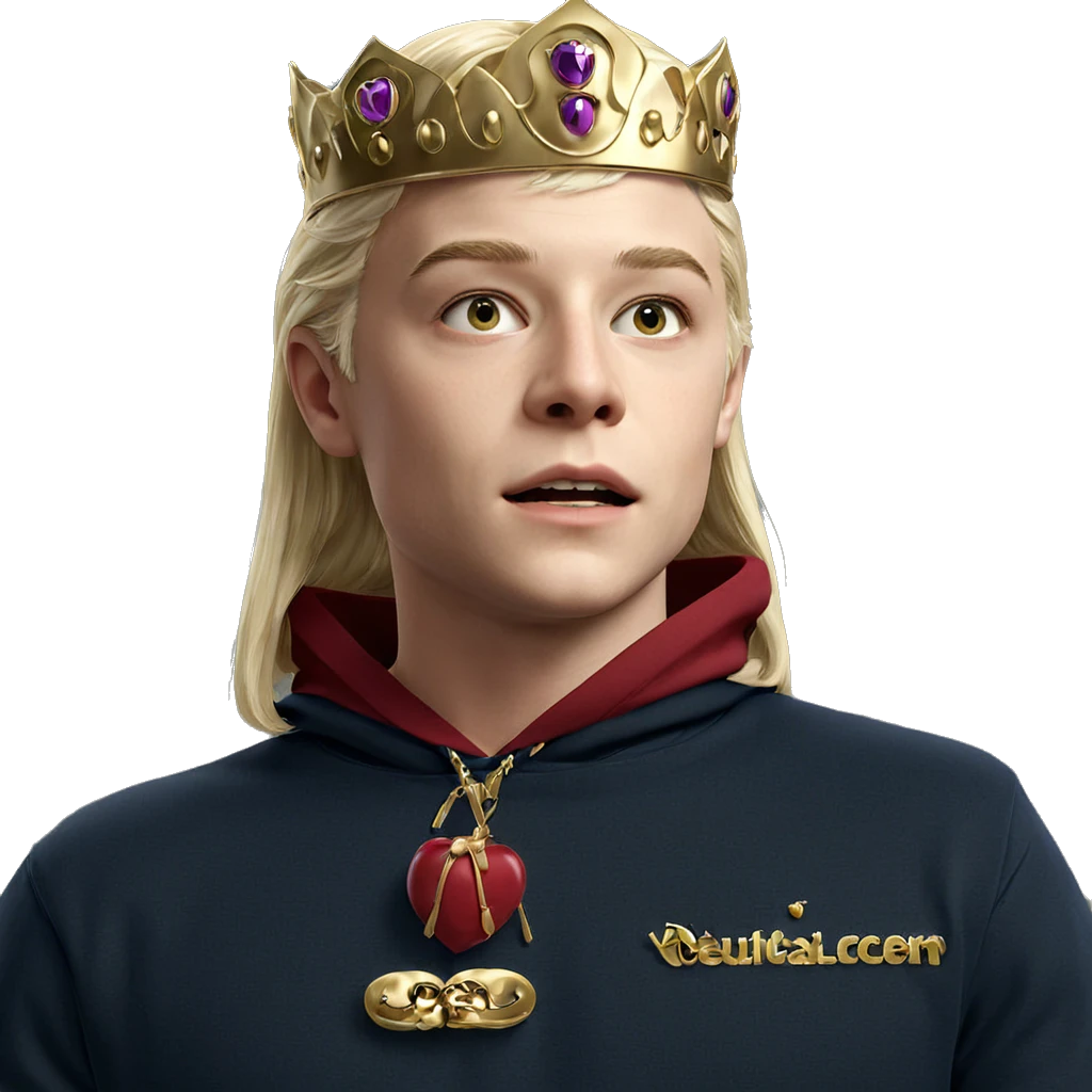 blonde boy with crown parody emoji