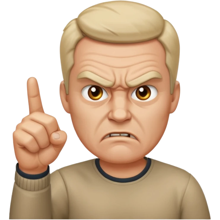 angry man pointing fingure at his own face emoji