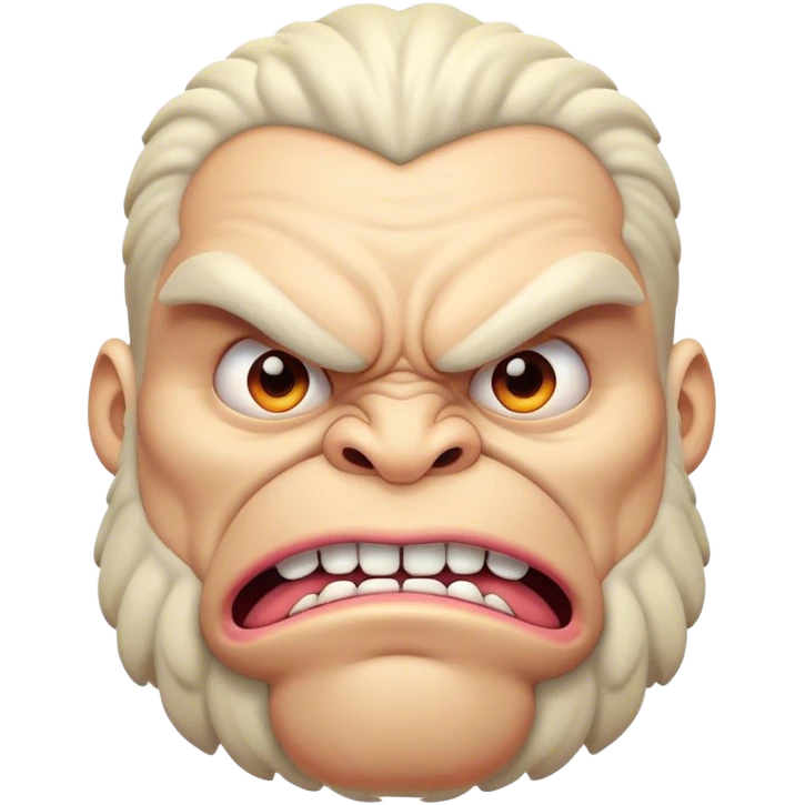 Big muscle monster puffy face emoji