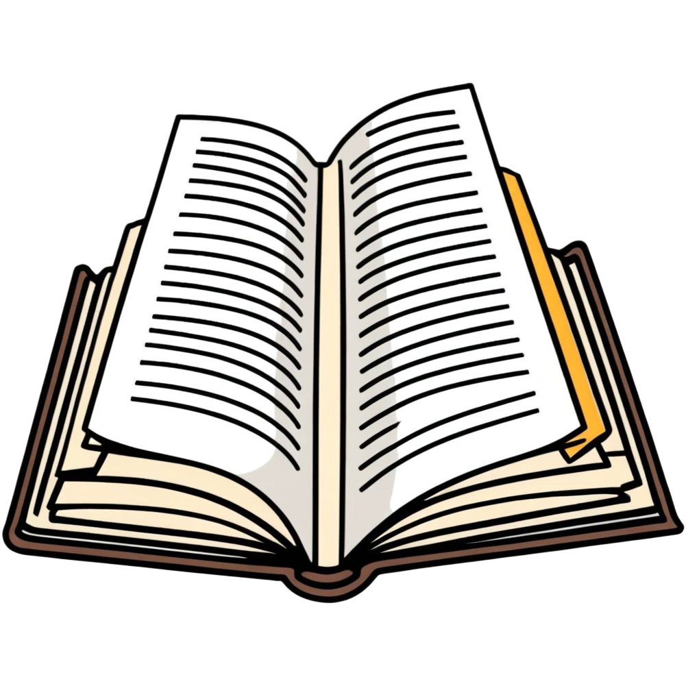 An open book with pages flipping emoji