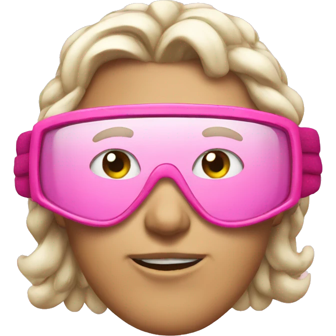 Pink ski emoji