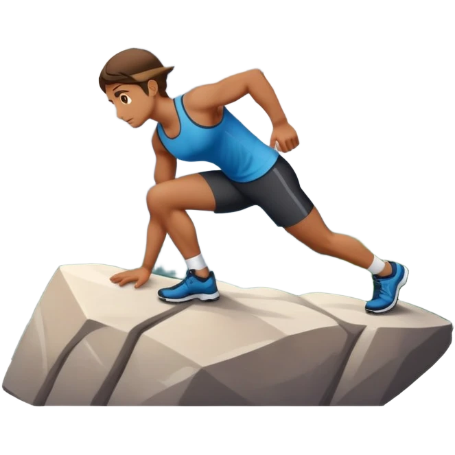 Person doing mountain climber exercise emoji