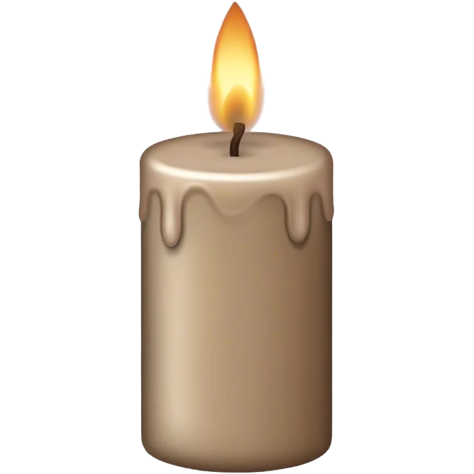 Taupe candle emoji