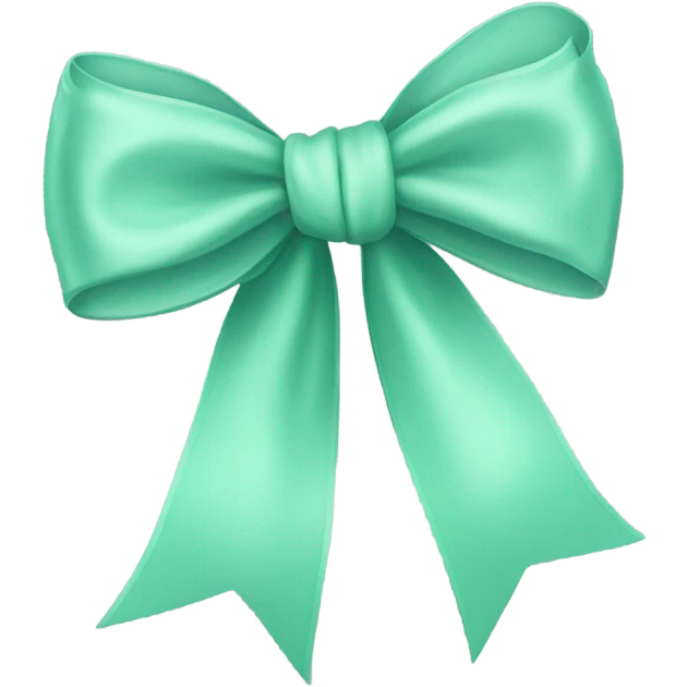 Mint bow emoji