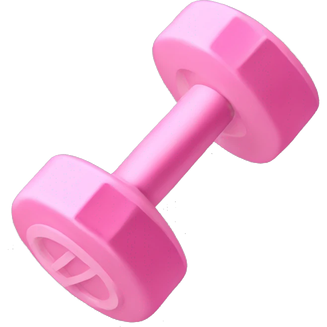 light pink dumbbells emoji