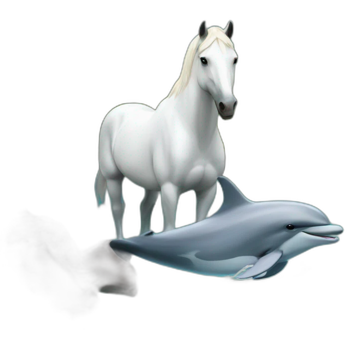 A Horse Sitting With Dolphin emoji