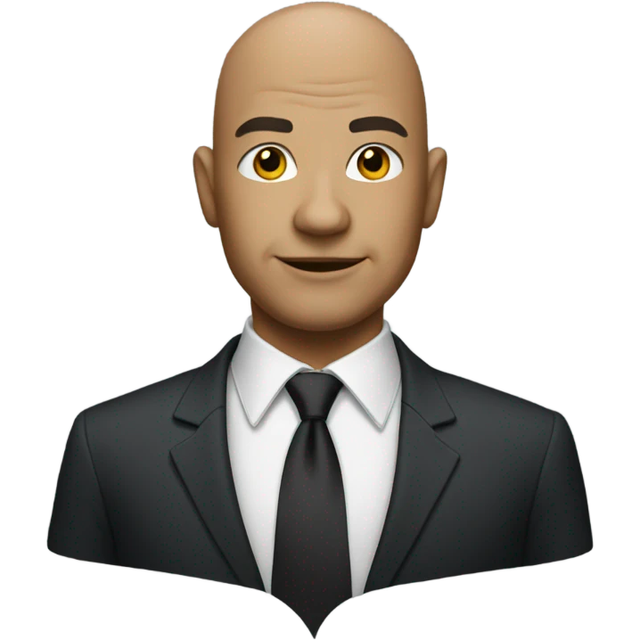 bald man in formal attire emoji